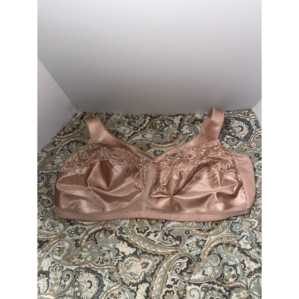 Glamorise MagicLift Full Figure Support Bra Lace Wirefree Cafe 56G 1000